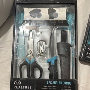 Realtree 6 PC Angler Combo - Black and Blue